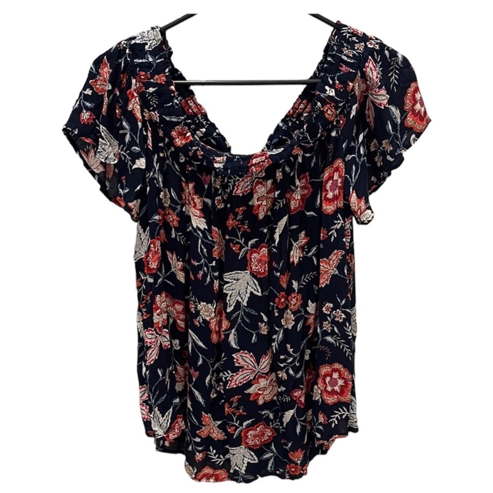 Blue Floral Old Navy Top